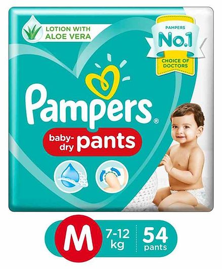 Pampers Pant Style Diapers Medium Size - 54 Pieces