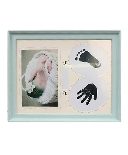 Passion Petals Baby Hand & Foot Print Kit With Frame - Blue