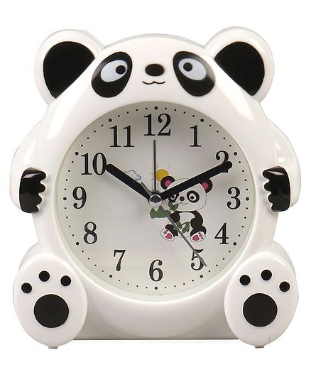 Panda Shaped Alarm Clock - White & Black
