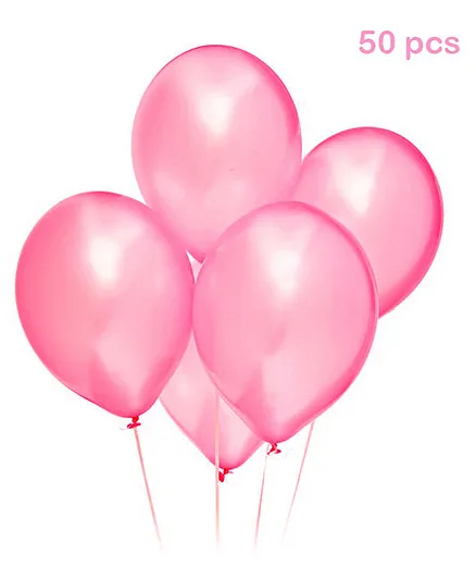 Balloon Junction Metallic Balloons Pink - 50 Pieces