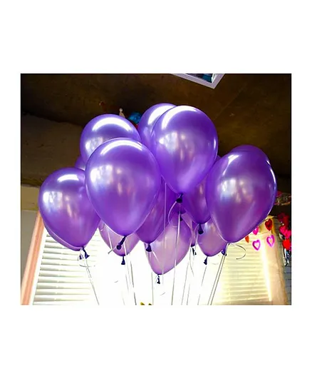 Balloon Junction Metallic Balloons Pack of 50 - Purple