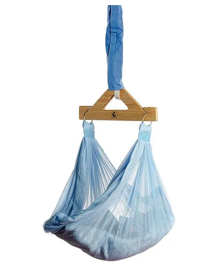 CuddlyCoo Baby Hammock With Mosquito Net - Blue