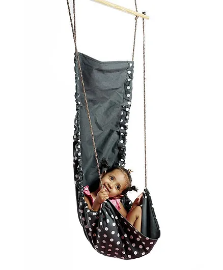 CuddlyCoo Hammock Swing Polka Dots Print - Grey
