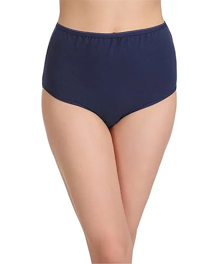 Clovia Cotton High Waist Maternity Hipster Panty - Navy Blue