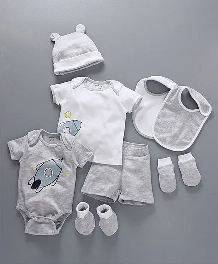 My Milestones Infant Essentials Gift Set Grey - 8 Pieces