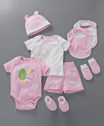 My Milestones Infant Essentials Gift Set Pink - 8 Pieces