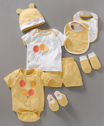 My Milestones Infant Essentials Gift SetYellow - 8 Pieces