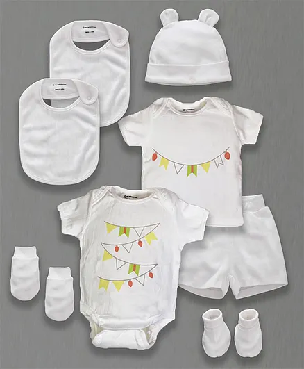 My Milestones Infant Essentials Gift Set SS White - 8 Pieces