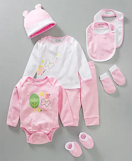 My Milestones Infant Essentials Gift Set FS Pink - 8 Pieces