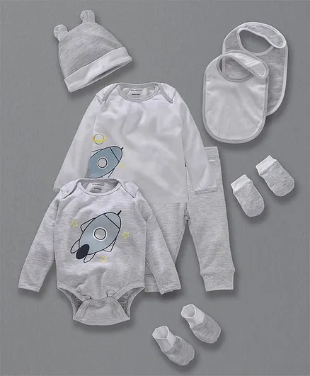 My Milestones Infant Essentials Gift Set Grey - 8 Pieces