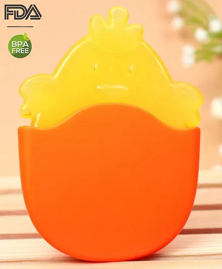 Babyhug Chicken Water Filled Teether With Holder - Yellow