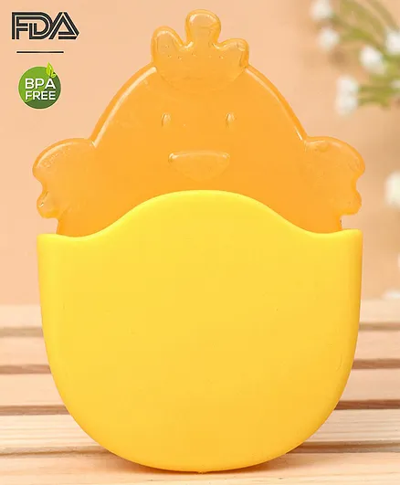 Babyhug Chicken Water Filled Teether With Holder - Orange