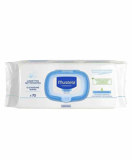 Mustela Cleansing Wipes - 70 Pieces