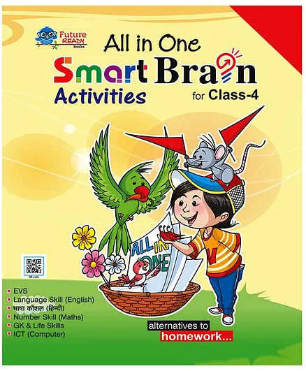 All In One Smart Brain Activities Book for Class 4 - English