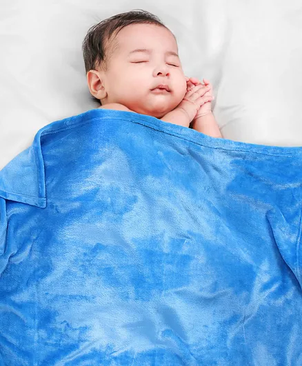 Babyhug Coral All Seasons Blanket - Aqua Blue