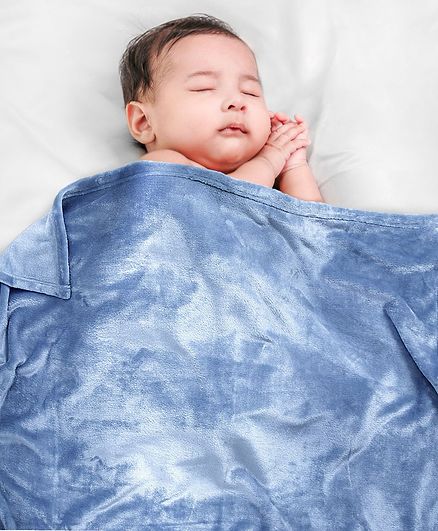 Babyhug Coral All Seasons Blanket - Bluish Purple