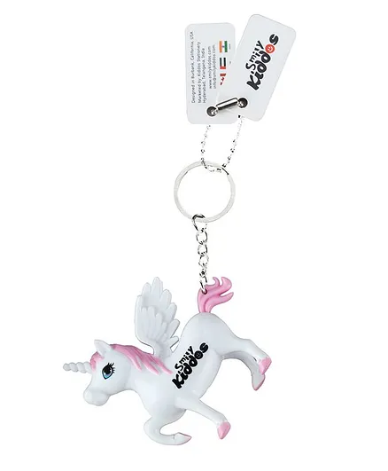 Smilykiddos Unicorn Key Chain - White & Pink