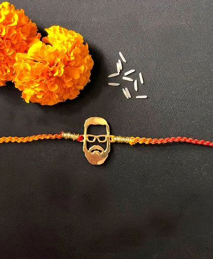 Feyre Thug Face Rakhi - Golden