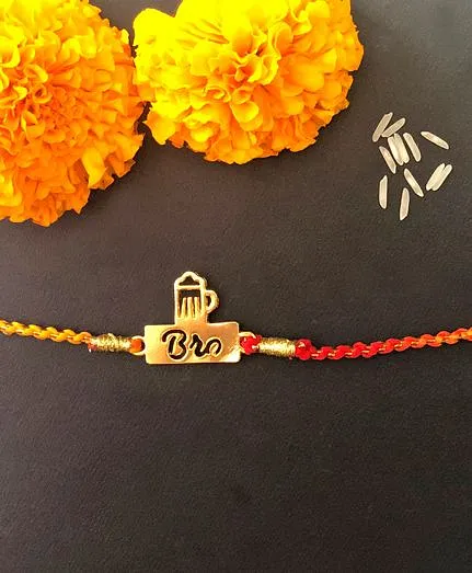 Feyre Beer Bro Rakhi - Golden