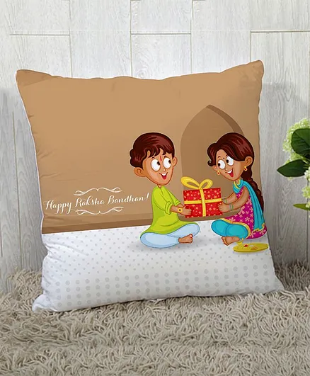 StyBuzz Happy Raksha Bandhan Cushion Cover - Multicolor