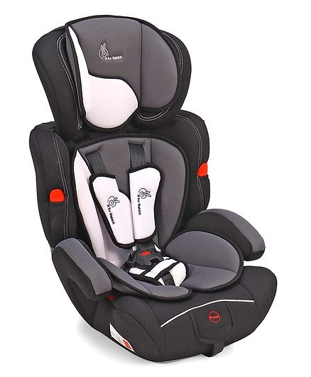 R for Rabbit Jumping Jack The Growing Baby Forward Facing Car Seat - Black And White