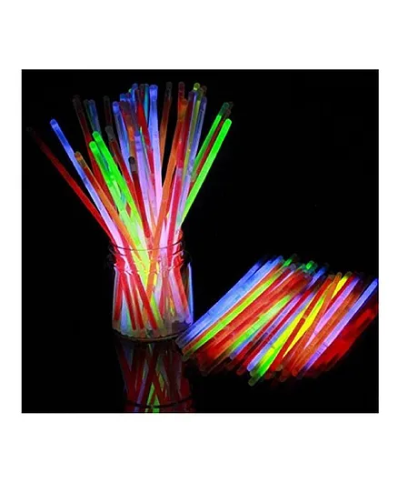 Skylofts Light Up Glow Toy Sticks Multicolour - Pack of 100