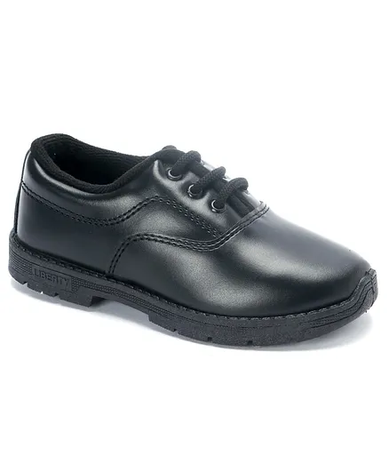 Prefect By Liberty School Shoes With Tie Up Style - Black