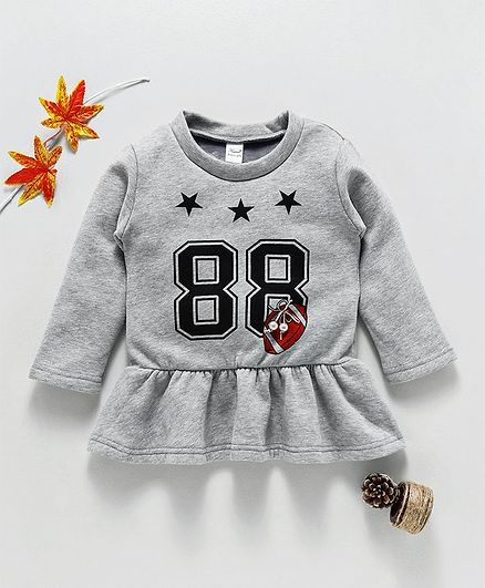 Menga Wa 88 Printed Top - Grey