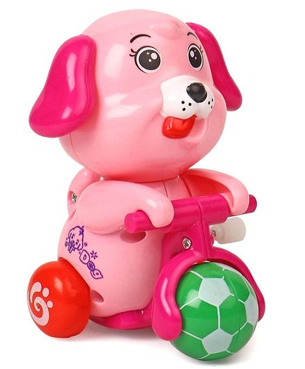 Doggy Shaped Wind Up Toy - Pink