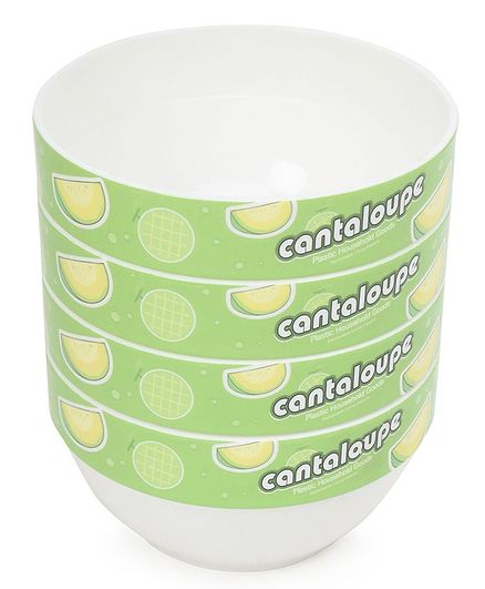 Cantaloupe Print Baby Bowl Green - Pack of 4