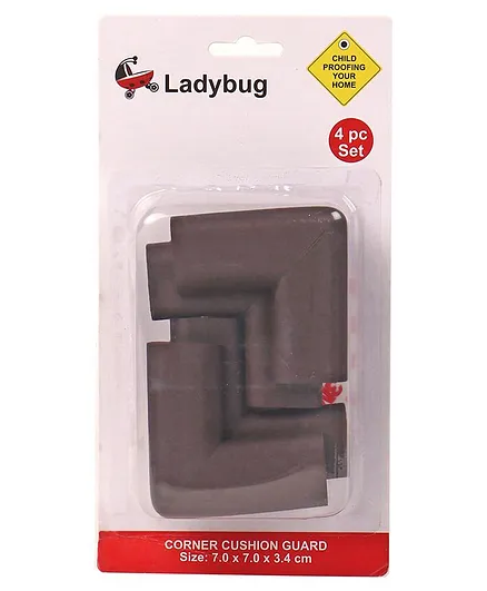 Ladybug L Shape Super Soft Corner Guard - Dark Brown