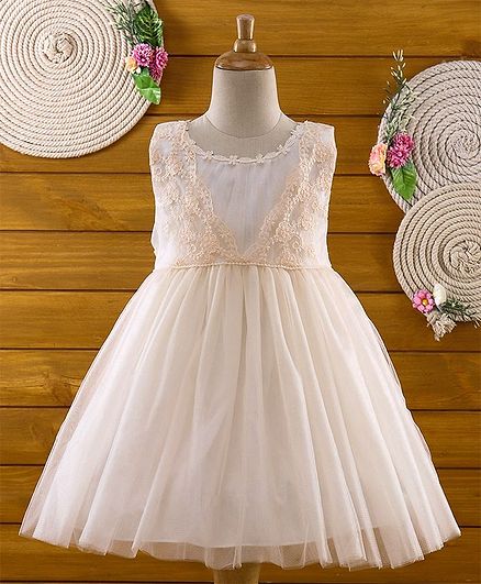 Amigo 7 Seven Floral Lace Sleeveless Dress - Cream
