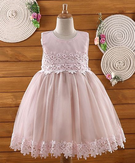 Amigo 7 Seven Lace At Border Sleeveless Dress - Pink