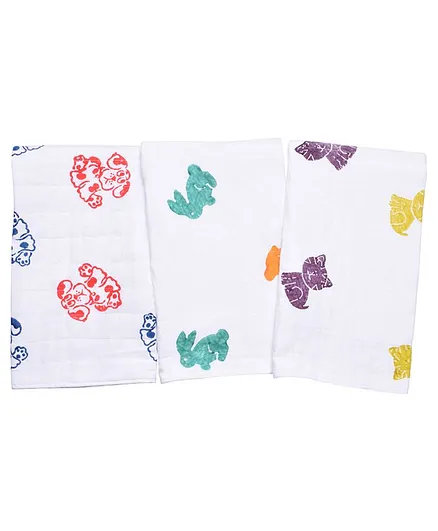 MK Handicraft Large Cotton Quilts Pack of 3 - White
