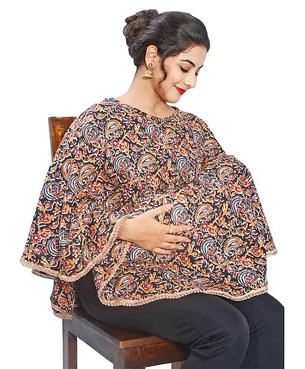 Mum's Caress Premium Feeding Cover Floral Print - Multicolour