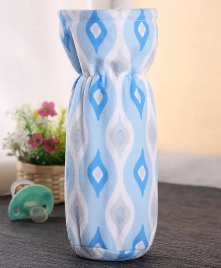 Babyhug Feeding Bottle Cover Ogee Print Large - Blue