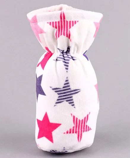 Babyhug Feeding Bottle Cover Stars Print Medium - Pink