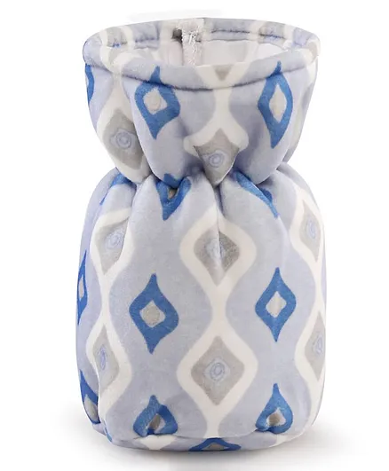 Babyhug Feeding Bottle Cover Ogee Print Medium - Blue