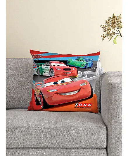 Athom Trendz Disney Pixar Cars Cushion With Cover - Red