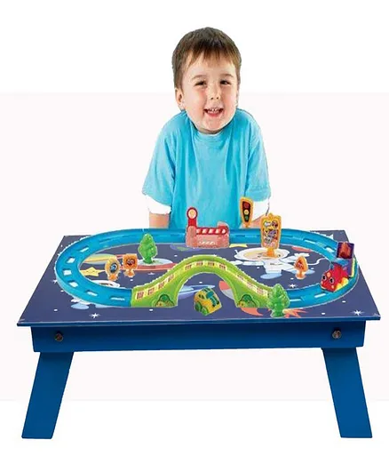 Li'll Pumpkins Folding Study Table Space Print - Blue