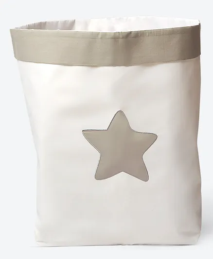 Masilo Fabric Storage Baskets Star Patch Off White - Jumbo