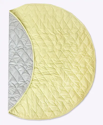Masilo-Circular Quilted Play Mat - Light Yellow