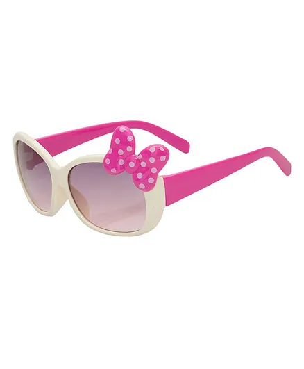 Kidofash Polka Dot Bow Sunglasses - Cream