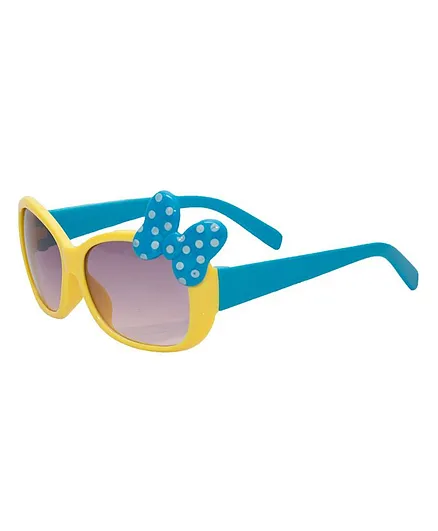 Kidofash Polka Dot Bow Sunglasses - Yellow