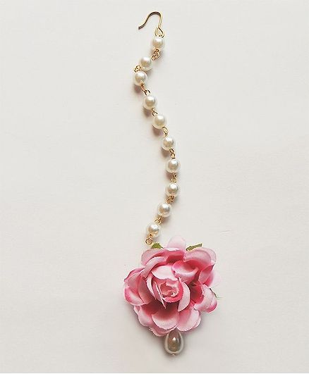 Lime By Manika Floral Mang Tika - Pink