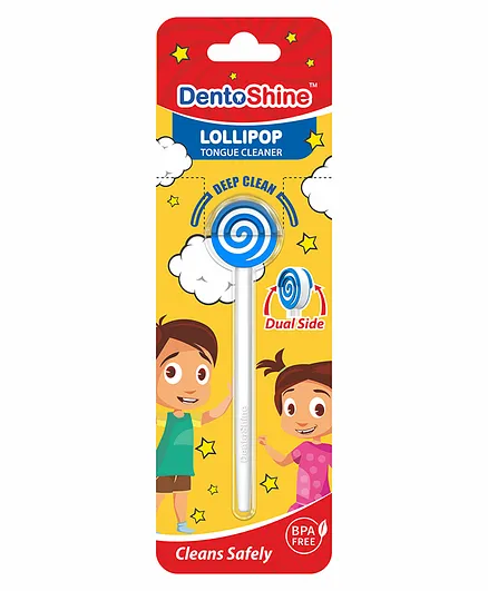 DentoShine Lollipop Tongue Cleaner - Blue