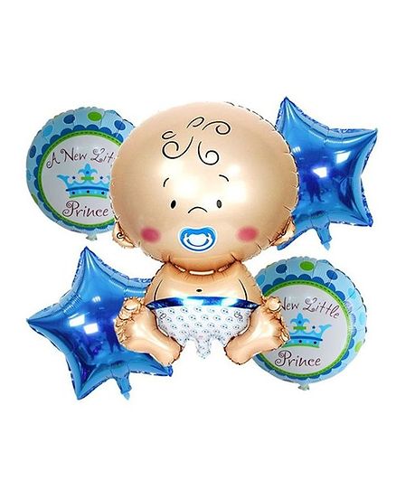 Shopperskart A New Little Prince Foil Helium Balloons Blue - Pack of 5