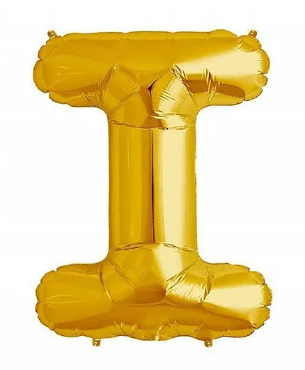 Shopperskart Letter I Foil Balloon - Golden