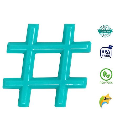 1st Step BPA Free Water Filled Hashtag Shaped Teether - Green