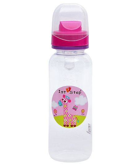1st Step Anti-Colic Polypropylene BPA Free Feeding Bottle Pink - 250 ml